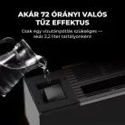 AENO AFH0002S prémium Eco Smart konvekciós fűtőkészülék, 2000 W, távolról vezérelhető, 2 fokozat, lángeffekt, 2 literes tartály, IPS kijelző, fekete