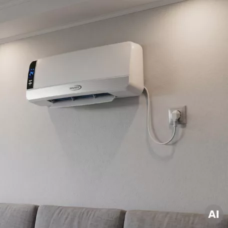 HAUSER AH-2301 fali ventilátoros fűtőtest, max. 2000 W, PTC fűtőelem, 2 fokozat, heti program, távirányító