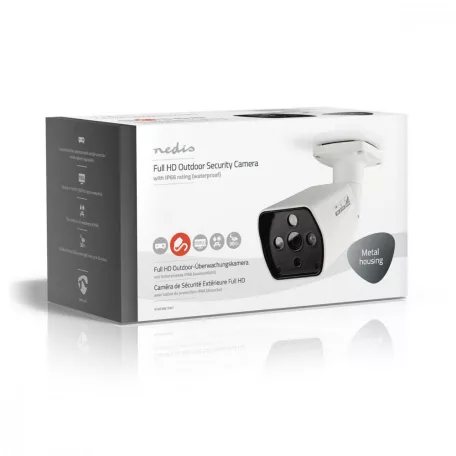 CCTV biztonsági kamera | Full HD 1080p | Éjjellátó: 25 m | Hálózati Áramellátás | 1/3" CMOS | Rálátási szög: 82 ° | Objektív: 3.6 mm | ABS | Fehér / Fekete