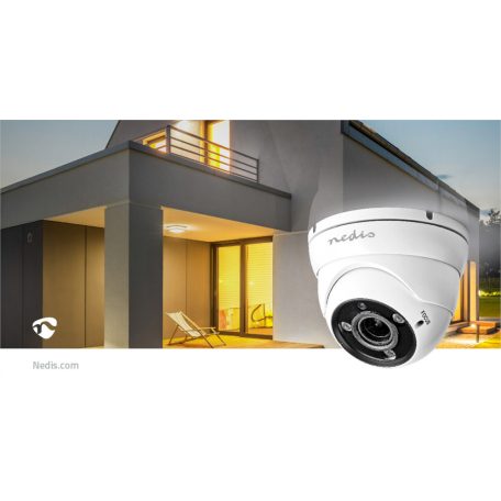 CCTV biztonsági kamera | Full HD 1080p | Éjjellátó: 30 m | Hálózati Áramellátás | 1/3" CMOS | Rálátási szög: 96 ° | Objektív: 2.8 - 12 mm | ABS | Fehér / Fekete