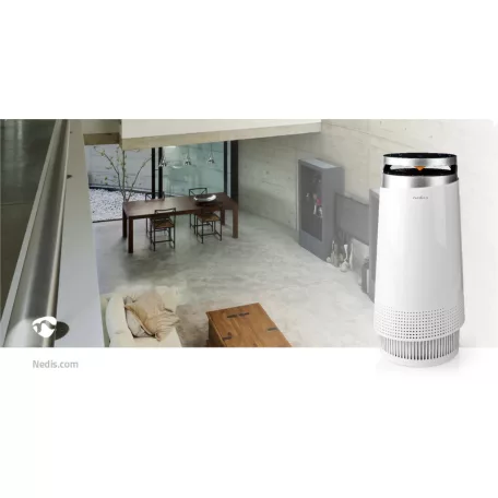 Levegő Tisztító | Ekkora területhez alkalmas: 20 m² | Tiszta levegő szállítási arány (CADR): 130 m³/h | Levegőminőségi mutató | Fehér