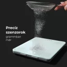 AENO AKS0001S KS1S intelligens konyhai mérleg, max. 8 kg kapacitás, LED kijelző, Bluetooth csatlakozás, edzett üvegfelület