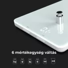 AENO AKS0001S KS1S intelligens konyhai mérleg, max. 8 kg kapacitás, LED kijelző, Bluetooth csatlakozás, edzett üvegfelület