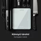 AENO AKS0001S KS1S intelligens konyhai mérleg, max. 8 kg kapacitás, LED kijelző, Bluetooth csatlakozás, edzett üvegfelület
