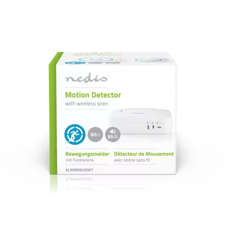 Mozgásérzékelő riasztás | Elemes Áramellátás | 6x AA/LR6 | 85 dB | Érzékelő hatósugara: 6 m | Fali | Fehér / Kék