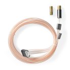 Koaxiális Kábel | IEC (Koax) Dugasz | IEC (Koax) Dugasz | Aranyozott | 50 Ohm | Nem Árnyékolt | 2.00 m | Lapos | PVC | Gun Metal Szürke | Fedődoboz