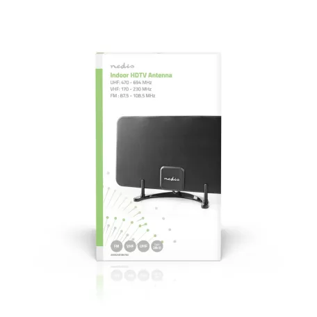 Beltéri Antenna | Aktív | FM / UHF / VHF | Vételi tartomány: 0-25 km | LTE700 | Nyereség: 26 dB | ABS | Fekete