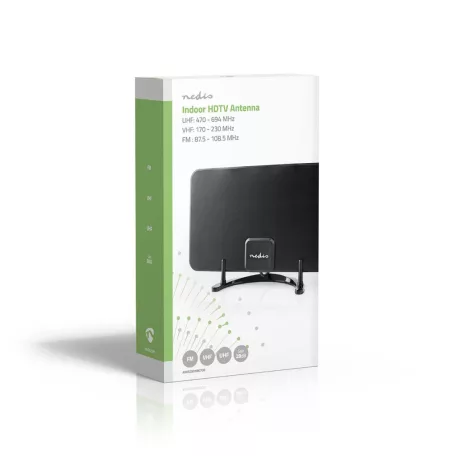 Beltéri Antenna | Aktív | FM / UHF / VHF | Vételi tartomány: 0-25 km | LTE700 | Nyereség: 26 dB | ABS | Fekete