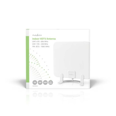 Beltéri Antenna | Aktív | FM / UHF / VHF | Vételi tartomány: 0-25 km | LTE700 | Nyereség: 30 dB | ABS | Fehér