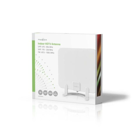 Beltéri Antenna | Aktív | FM / UHF / VHF | Vételi tartomány: 0-25 km | LTE700 | Nyereség: 30 dB | ABS | Fehér