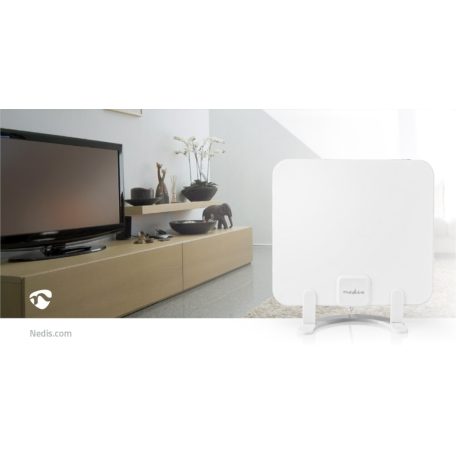 Beltéri Antenna | Aktív | FM / UHF / VHF | Vételi tartomány: 0-25 km | LTE700 | Nyereség: 30 dB | ABS | Fehér