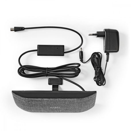 Beltéri Antenna | Aktív | FM / UHF / VHF | Vételi tartomány: 0-25 km | LTE700 | Nyereség: 28 dB | ABS / Szövet | Szürke