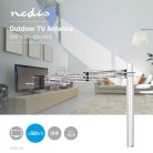 Kültéri antenna | UHF | Vételi tartomány: ≥50 km | LTE700 | Nyereség: 12 dB | 75 Ohm | Antenna hossz: 870 mm | ABS / Alumínium