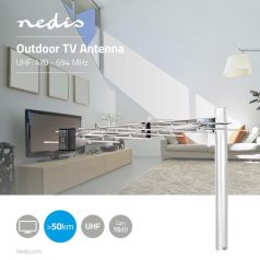   Kültéri antenna | UHF | Vételi tartomány: ≥50 km | LTE700 | Nyereség: 12 dB | 75 Ohm | Antenna hossz: 870 mm | ABS / Alumínium