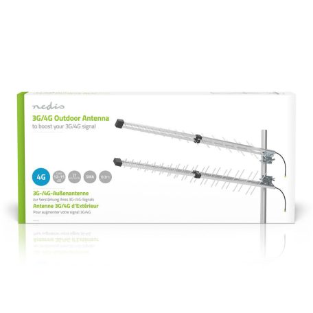 5G / 4G / 3G Antenna | 5G | Kültéri | 698 - 3800 MHz | Nyereség: 15 dB | 0.30 m | Ezüst