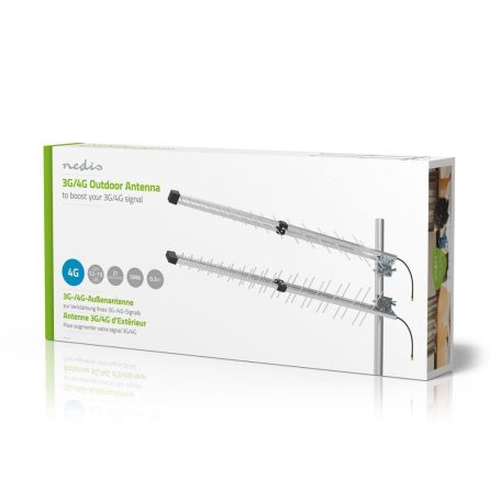 5G / 4G / 3G Antenna | 5G | Kültéri | 698 - 3800 MHz | Nyereség: 15 dB | 0.30 m | Ezüst