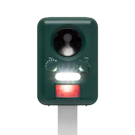 Home AR02 állatriasztó karó, napelemes, 13.5 - 23.5 kHz, PIR mozgásérzékelő 5 - 8 m távolság, USB töltőkábel