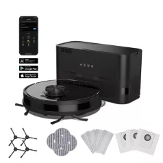   AENO ARC0005S RC5S robotporszívó, 4000 Pa szívóteljesítmény, 2 in 1 portartály, 20 érzékelő és LiDAR, 4 takarítási mód, nedves és száraz tisztítás