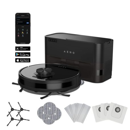 AENO ARC0005S RC5S robotporszívó, 4000 Pa szívóteljesítmény, 2 in 1 portartály, 20 érzékelő és LiDAR, 4 takarítási mód, nedves és száraz tisztítás