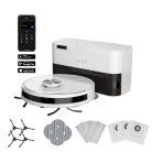 AENO ARC0006S RC5S robotporszívó, 4000 Pa szívóteljesítmény, 2 in 1 portartály, 20 érzékelő és LiDAR, 4 takarítási mód, nedves és száraz tisztítás, fehér