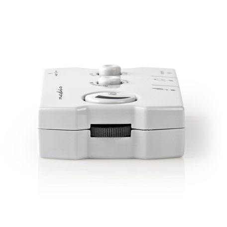audio switch | Csatlakozó bemenet: 2x 3.5 mm Dugasz | Csatlakozó kimenet: 3x 3,5 mm Aljzat + 2,5 mm Aljzat | Funkcióvezérlés: Kézikönyv | Gombok száma: 3