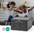 TosLink-Elosztó | 2 irányú | Csatlakozó bemenet: TosLink Aljzat | Csatlakozó kimenet: 2x TosLink | Nyomó Gomb | Fém | Fekete