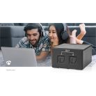 TosLink-Elosztó | 2 irányú | Csatlakozó bemenet: TosLink Aljzat | Csatlakozó kimenet: 2x TosLink | Nyomó Gomb | Fém | Fekete