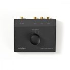 Analóg Audio Kapcsoló | 3-Port port(s) | Csatlakozó bemenet: 3x (2x RCA Aljzat) | Csatlakozó kimenet: 1x (2x RCA Aljzat) | Kézikönyv | Fém | Fekete