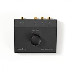   Analóg Audio Kapcsoló | 3-Port port(s) | Csatlakozó bemenet: 3x (2x RCA Aljzat) | Csatlakozó kimenet: 1x (2x RCA Aljzat) | Kézikönyv | Fém | Fekete