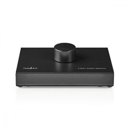 Analóg Audio Kapcsoló | 3-Port port(s) | Csatlakozó bemenet: 3x (2x RCA Aljzat) | Csatlakozó kimenet: 1x (2x RCA Aljzat) | Kézikönyv | Fém | Fekete