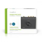 Analóg Audio Kapcsoló | 3-Port port(s) | Csatlakozó bemenet: 3x (2x RCA Aljzat) | Csatlakozó kimenet: 1x (2x RCA Aljzat) | Kézikönyv | Fém | Fekete