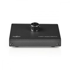   Analóg Audio Kapcsoló | 4-Port port(s) | Csatlakozó bemenet: 1x 3.5 mm / 3x (2x RCA Aljzat) | Csatlakozó kimenet: 1x (2x RCA Aljzat) | Kézikönyv | Fém | Fekete