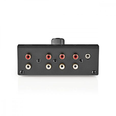 Analóg Audio Kapcsoló | 4-Port port(s) | Csatlakozó bemenet: 1x 3.5 mm / 3x (2x RCA Aljzat) | Csatlakozó kimenet: 1x (2x RCA Aljzat) | Kézikönyv | Fém | Fekete