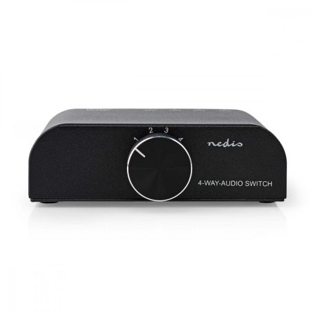 Analóg Audio Kapcsoló | 4-Port port(s) | Csatlakozó bemenet: 1x 3.5 mm Audió Bemenet / 3x (2x RCA Aljzat) | Csatlakozó kimenet: 1x (2x RCA Aljzat) | Kézikönyv | Fém | Antracit