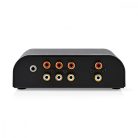 Analóg Audio Kapcsoló | 4-Port port(s) | Csatlakozó bemenet: 1x 3.5 mm Audió Bemenet / 3x (2x RCA Aljzat) | Csatlakozó kimenet: 1x (2x RCA Aljzat) | Kézikönyv | Fém | Antracit