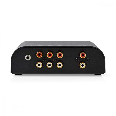 Analóg Audio Kapcsoló | 4-Port port(s) | Csatlakozó bemenet: 1x 3.5 mm Audió Bemenet / 3x (2x RCA Aljzat) | Csatlakozó kimenet: 1x (2x RCA Aljzat) | Kézikönyv | Fém | Antracit