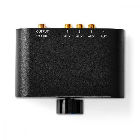 Analóg Audio Kapcsoló | 4-Port port(s) | Csatlakozó bemenet: 1x 3.5 mm Audió Bemenet / 3x (2x RCA Aljzat) | Csatlakozó kimenet: 1x (2x RCA Aljzat) | Kézikönyv | Fém | Antracit