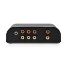 Analóg Audio Kapcsoló | 4-Port port(s) | Csatlakozó bemenet: 1x 3.5 mm Audió Bemenet / 3x (2x RCA Aljzat) | Csatlakozó kimenet: 1x (2x RCA Aljzat) | Kézikönyv | Fém | Antracit