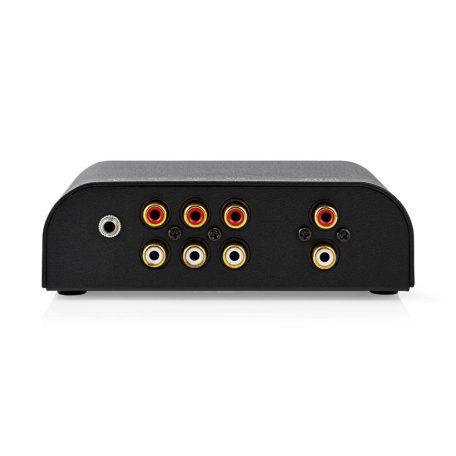 Analóg Audio Kapcsoló | 4-Port port(s) | Csatlakozó bemenet: 1x 3.5 mm Audió Bemenet / 3x (2x RCA Aljzat) | Csatlakozó kimenet: 1x (2x RCA Aljzat) | Kézikönyv | Fém | Antracit