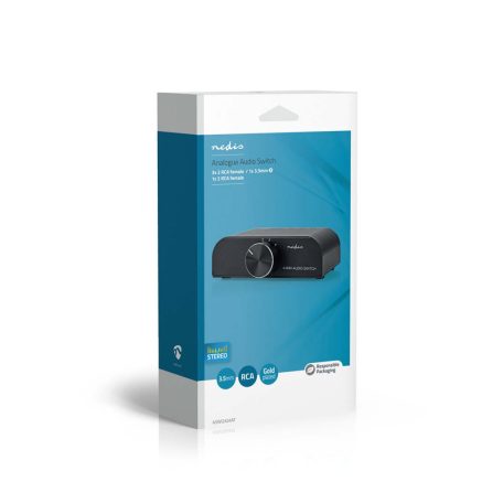 Analóg Audio Kapcsoló | 4-Port port(s) | Csatlakozó bemenet: 1x 3.5 mm Audió Bemenet / 3x (2x RCA Aljzat) | Csatlakozó kimenet: 1x (2x RCA Aljzat) | Kézikönyv | Fém | Antracit