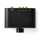 Analóg Audio Kapcsoló | 4-Port port(s) | Csatlakozó bemenet: 1x 3.5 mm Audió Bemenet / 3x (2x RCA Aljzat) | Csatlakozó kimenet: 1x (2x RCA Aljzat) | Kézikönyv | Fém | Antracit