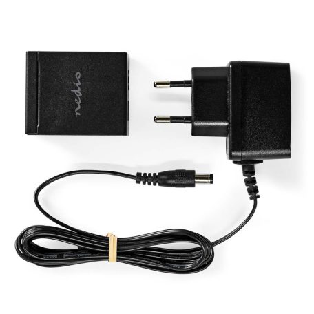 Digital Audio Switch | 2 irányú | Csatlakozó bemenet: DC táp / 2x TosLink | Csatlakozó kimenet: TosLink Aljzat | Kapcsoló (Switch) / Kézikönyv | Fém | Fekete