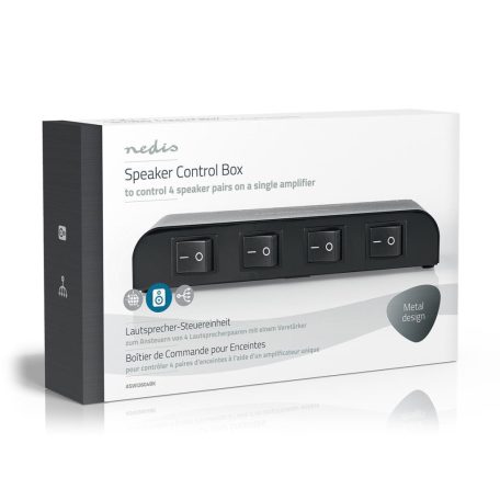 Hangszóró Vezérlő doboz | 4-Port port(s) | Csatlakozó Bilincsek | Hangsugárzó Impedanciája: 4-16 Ohm | Maximális terhelés csatornánként: 200 W | Alumínium | Fekete