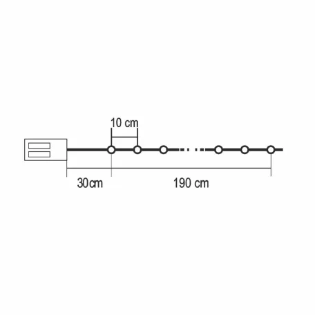 HOME ATM01 fényfüzér juharlevelekkel, 1,9 méter, 20 db melegfehér LED, időzítő, elemes tápellátás, beltéri kivitel