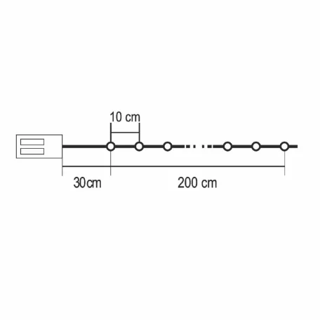 HOME ATM05 borostyánlevél fényfüzér, 2 méter, 20 db melegfehér micro LED, időzítő, elemes tápellátás, beltéri kivitel