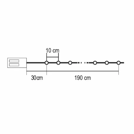 HOME ATM10 őszi makk fényfüzér, 1,9 méter, 20 db melegfehér micro LED, időzítő, elemes tápellátás, beltéri kivitel