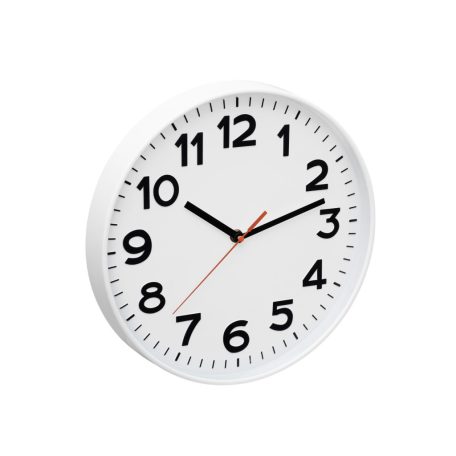 Home AWC300WH fali óra, üveg előlap, kontrasztos, jól leolvasható számlap, 1xAA elem tápellátás, átmérő 300mm