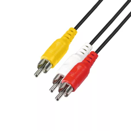 Home A 4X audió kábel, 3 RCA dugó-3 RCA dugó, 1,5 m