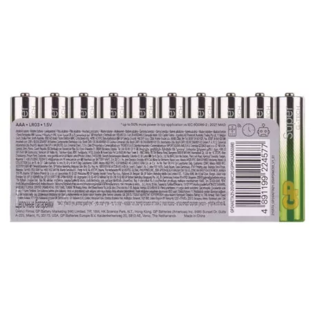 GP Super Alkáli elem LR03 (AAA) 20db