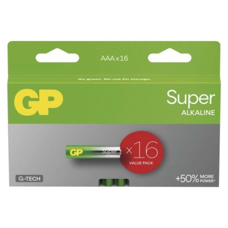 GP Super Alkáli elem AAA 16db
